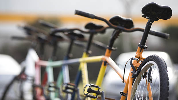 Image Showing Rows of Bicycles Standing In A Shop