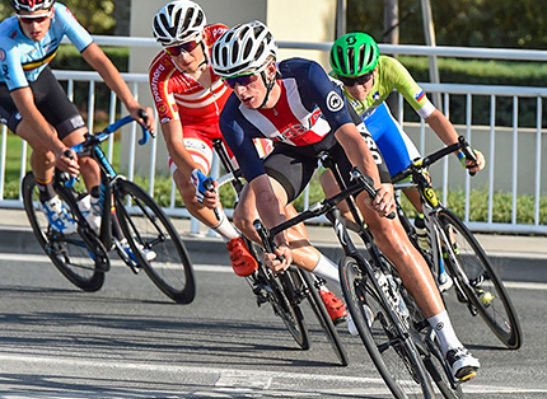 Group of Riders Riding Bicycle In A Tournament